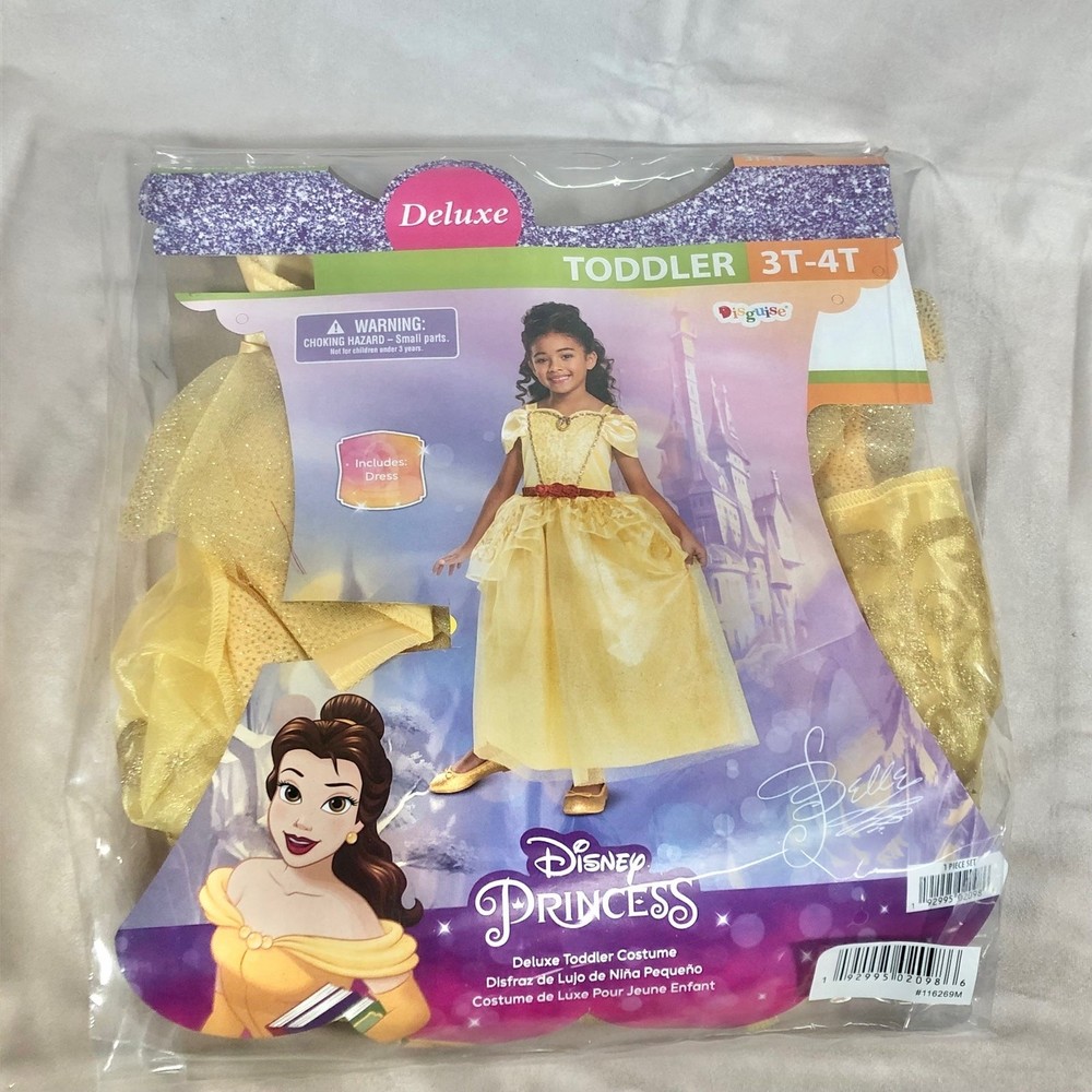 Disney Princess Belle Beauty and the Beast girls Halloween Costume size 3T/4T - Picture 7 of 8